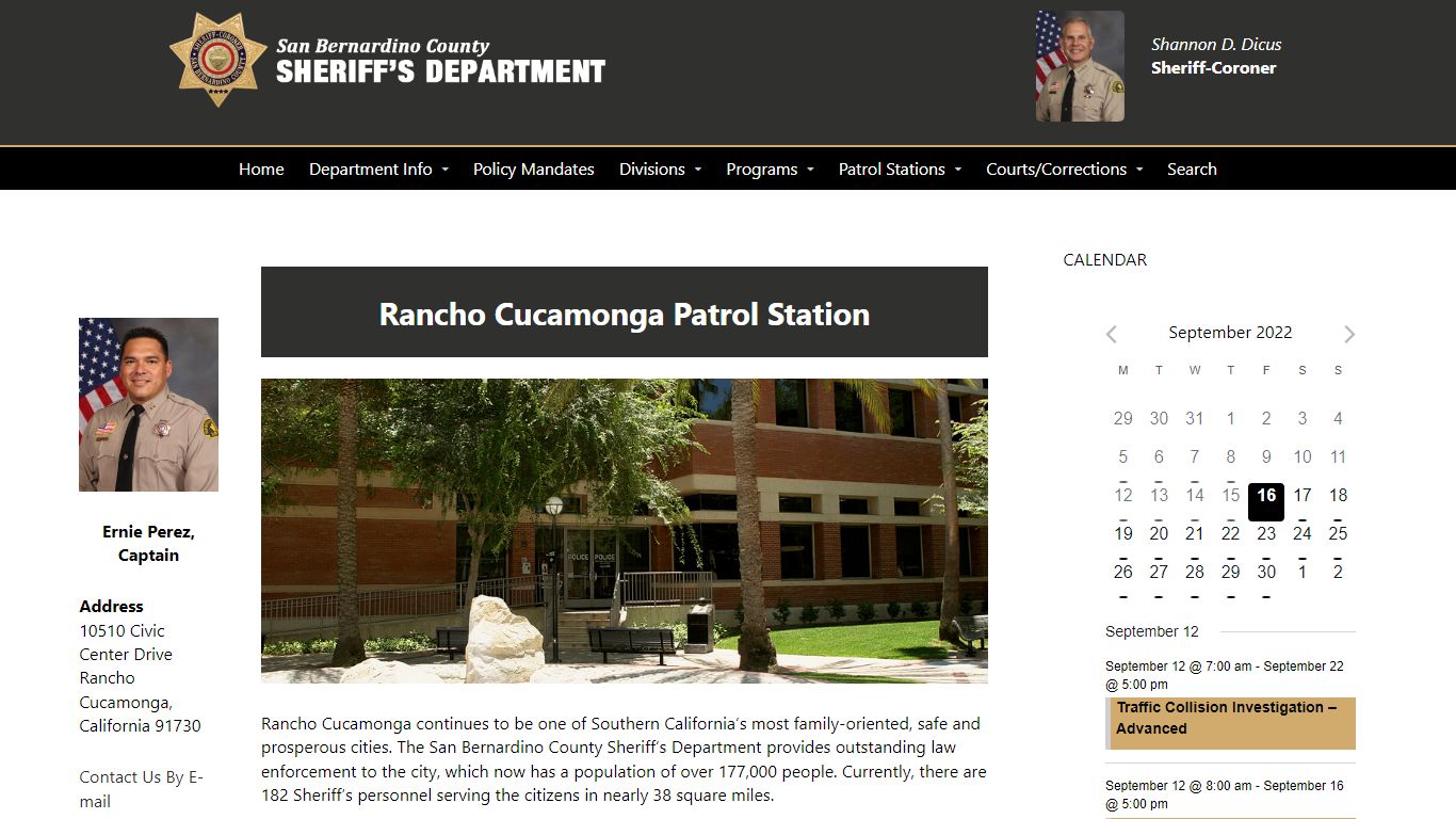 Rancho Cucamonga – San Bernardino County Sheriff's Department